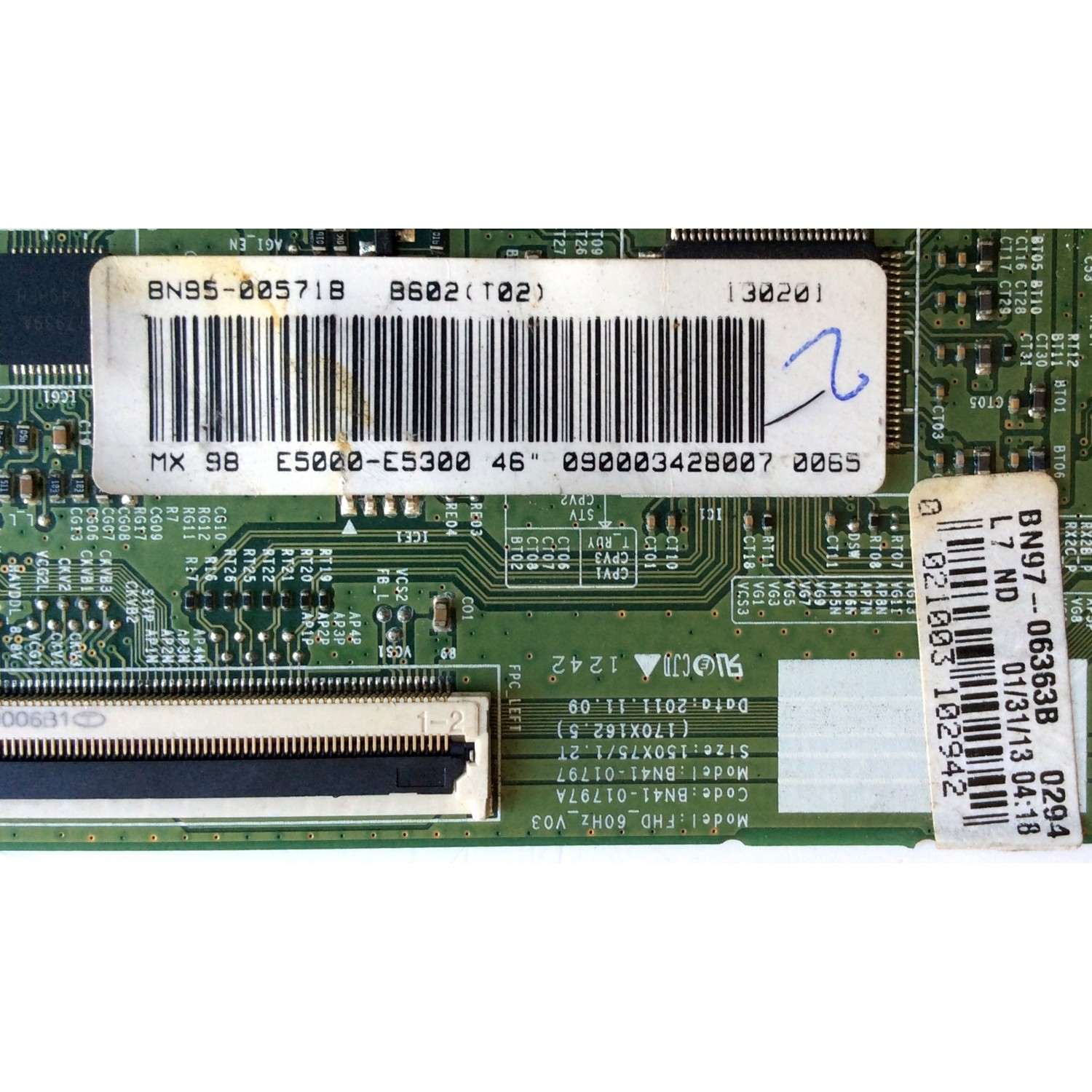 T-CON PARA TV SAMSUNG / NUMERO DE PARTE BN95-00571B / BN41-01797A / BN97-06363B / PANEL LTJ460HN05-V / MODELOS LH46MEBPLGA/ZA / LH46MDCPLGA/ZA / HG46NA578LBXZA HG46NA570LBXZA / HG46NA590LBXZA / UN46EH5300FXZA / UN46EH5050FXZA / UN46EH5000FXZA - Imagen 3